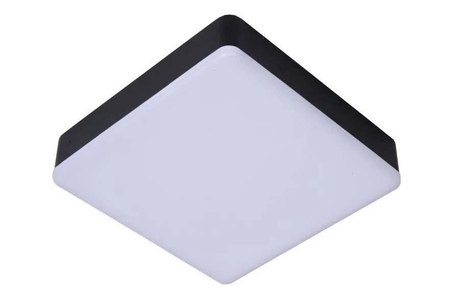 Lucide CERES-LED - Plafonnière Badkamer - LED Dimb. - 1x30W 3000K - IP44 - Zwart - uit